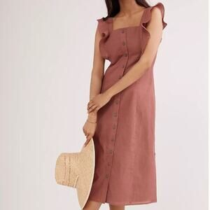 Anthropologie Hutch ruffled maxi dress, medium